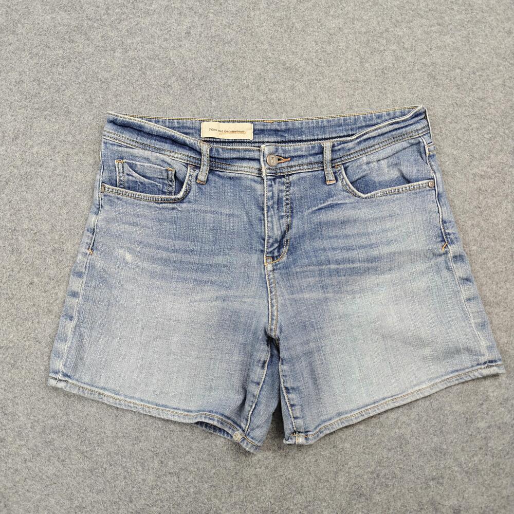 Pilcro And The Letterpress Shorts Womens 33 Blue Denim Skimmer 5.5 Inseam Casual